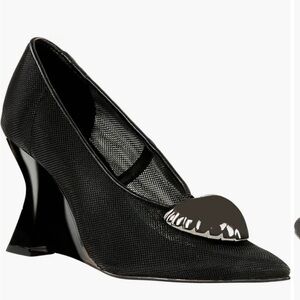 Katy Perry Collections Black Mesh Wedges